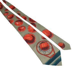 FloRence Men Basketball Themed Necktie School Coach Sport Collectable Teacher